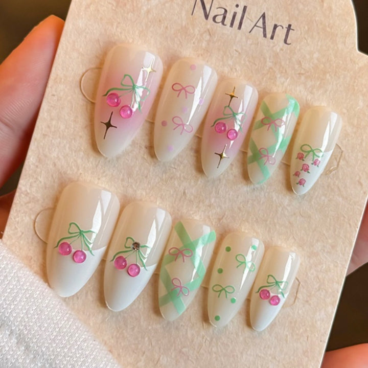 Elegant Floral Art Press-On Nail Set Kalsten