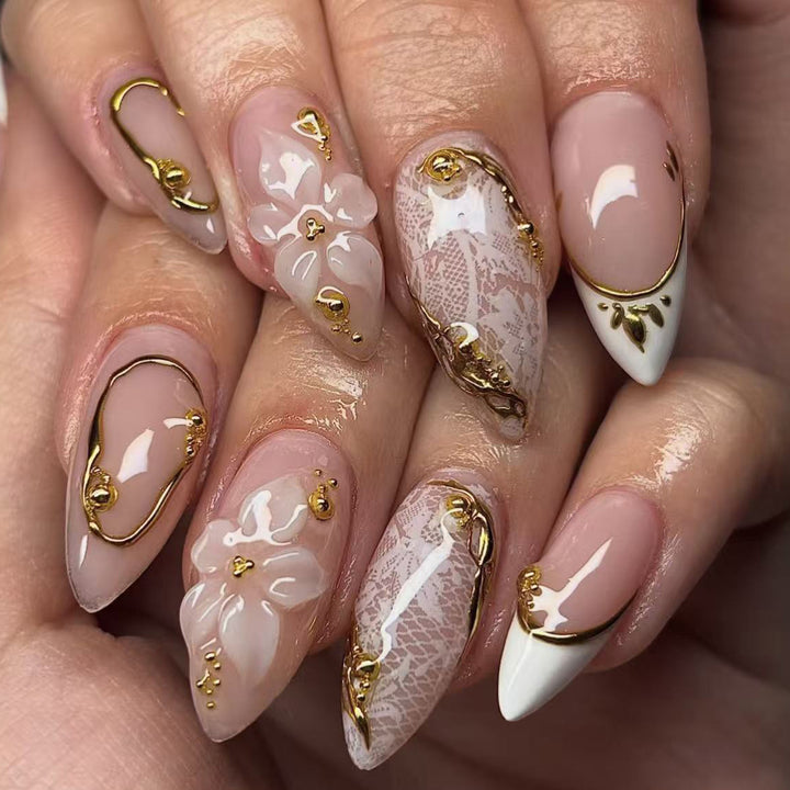 Elegant 3D Floral Nail Art Extensions Kalsten 1789713160