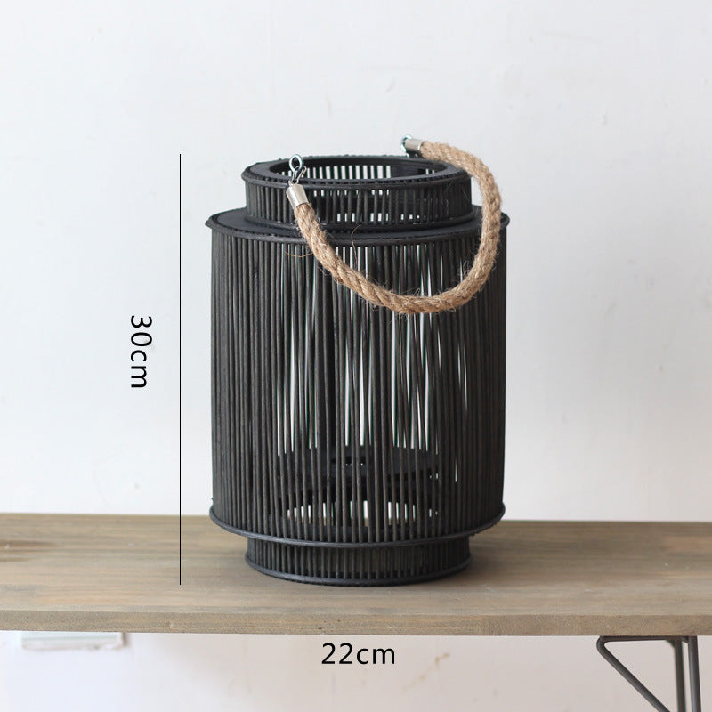 Decorative lantern made of woven material Kalsten