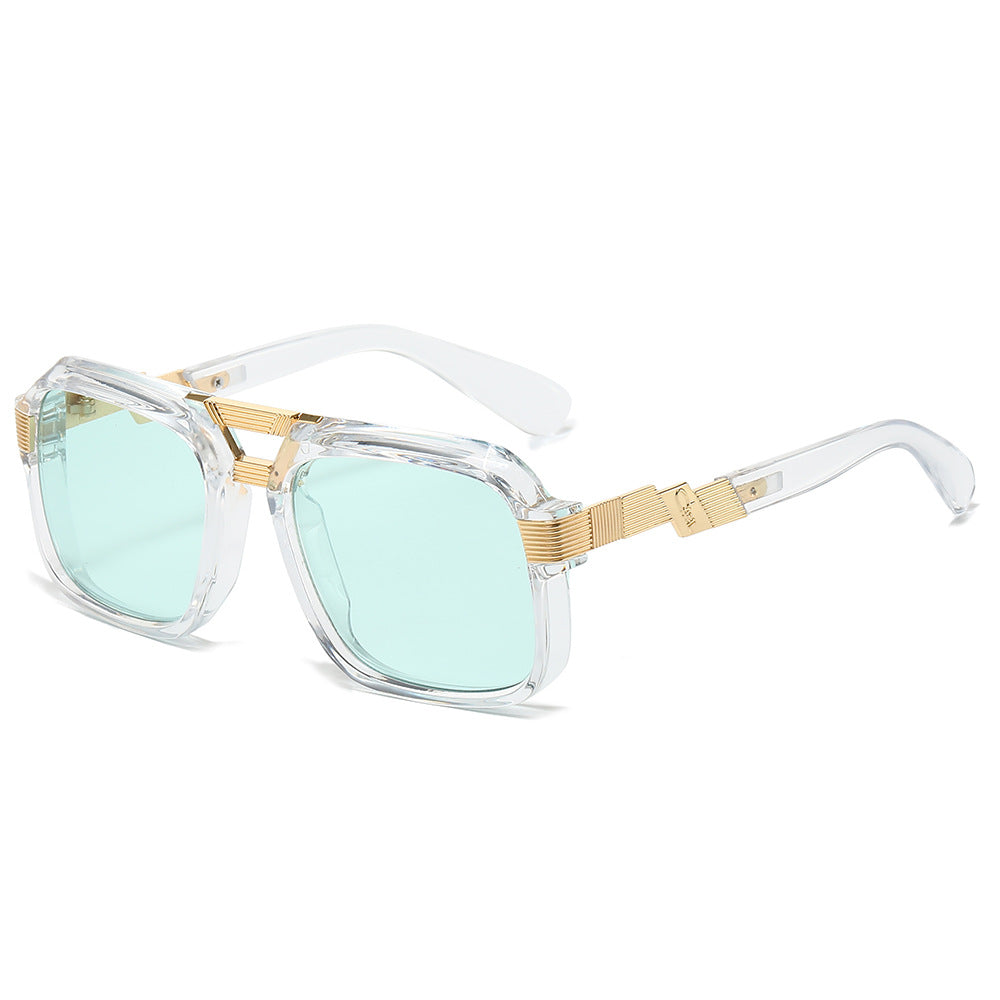 Oversized Square Sunglasses with Metallic Detailing Kalsten