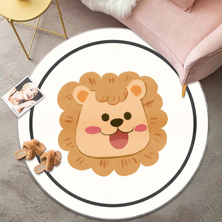 Emoji-Themed Circular Area Rug Kalsten