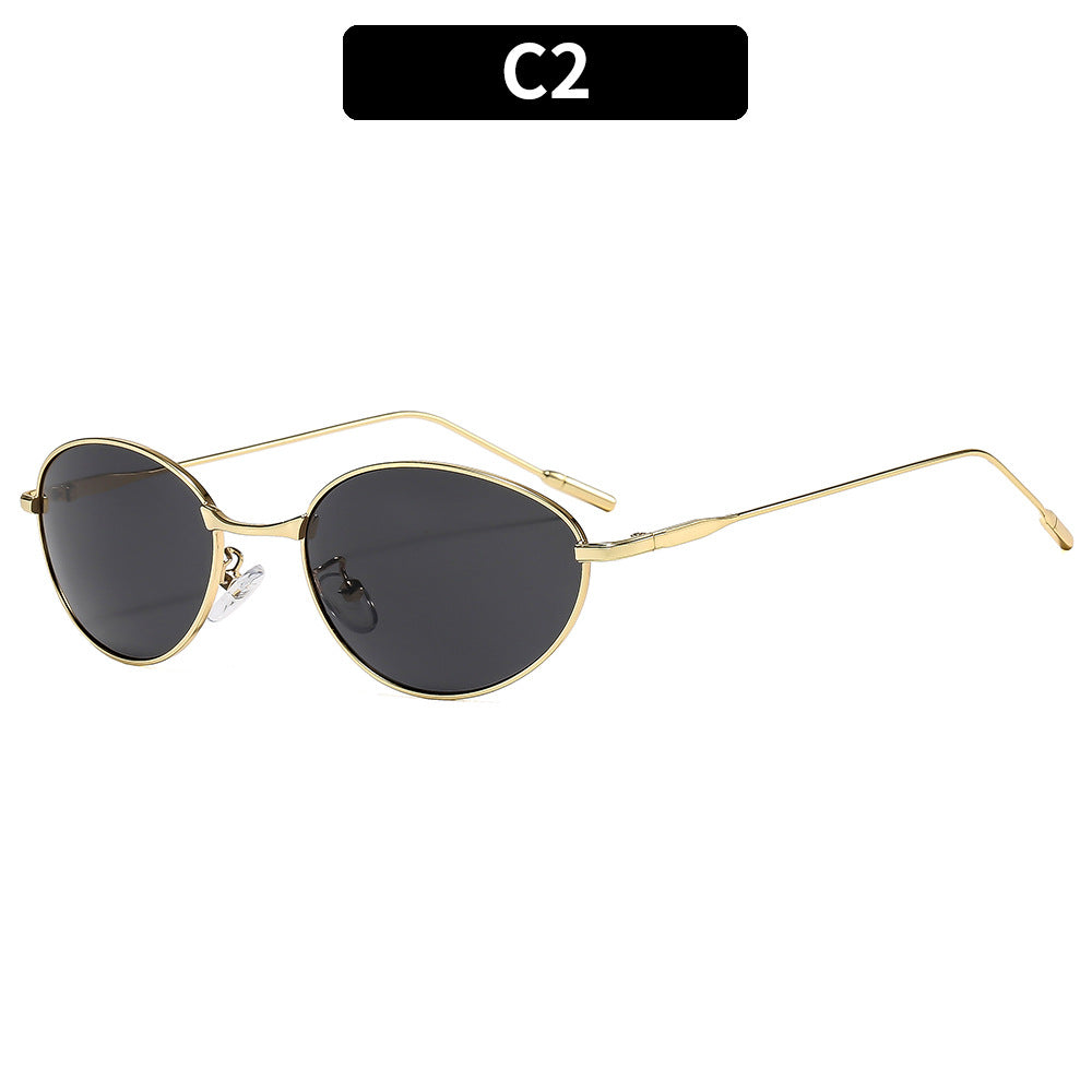Elegant Oval Frame Sunglasses