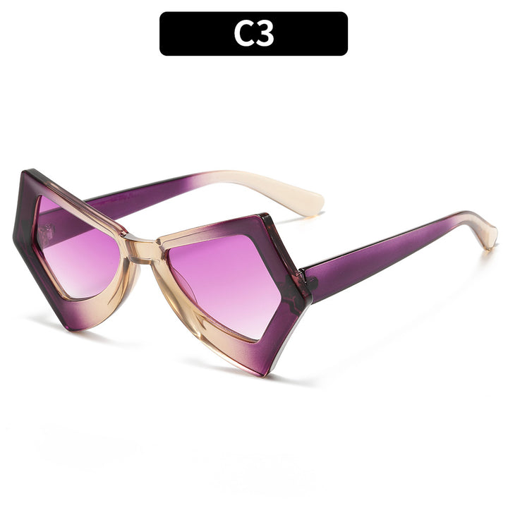 Angular Decorative Frame Sunglasses