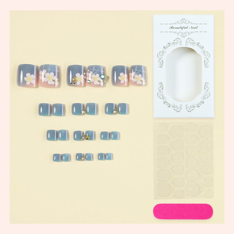 Floral Decorated Press-On Nail Kit Kalsten