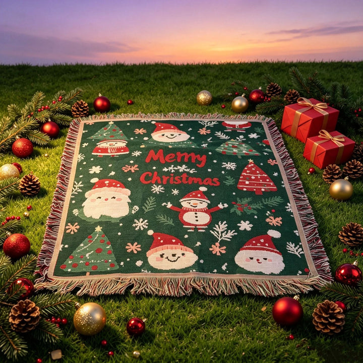 Festive Holiday Throw Blanket