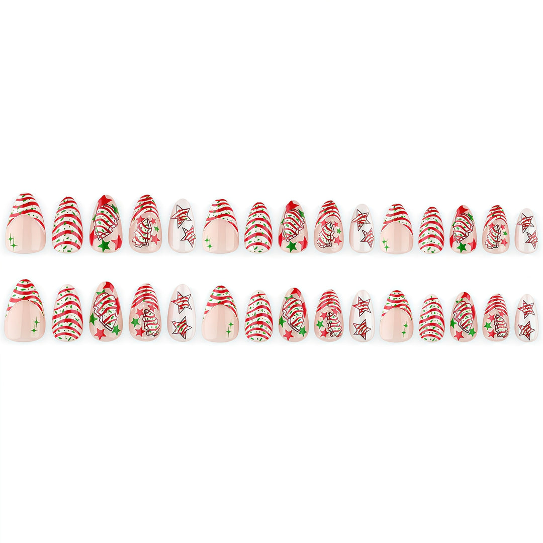 Festive artificial nails with Christmas motifs Kalsten