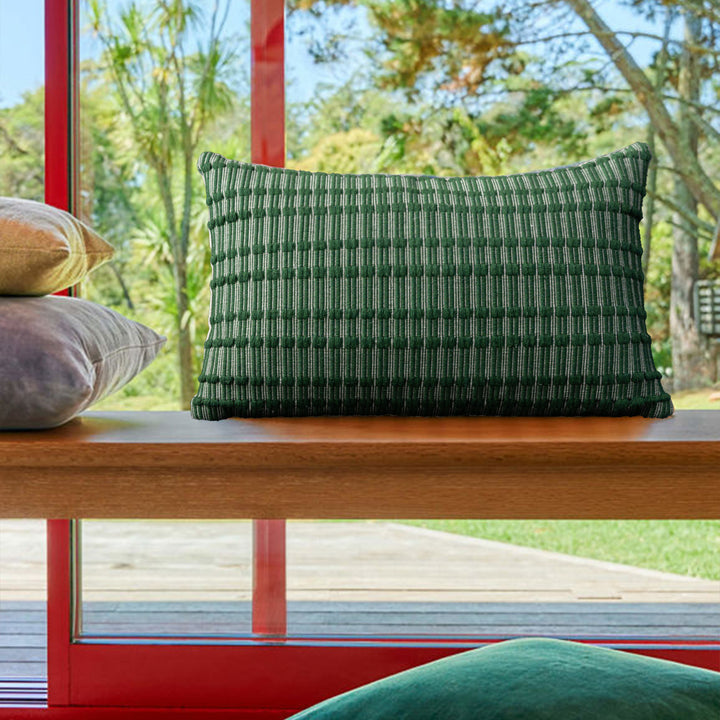 Cotton cushion duo with handwoven texture and hidden zipper Kalsten
