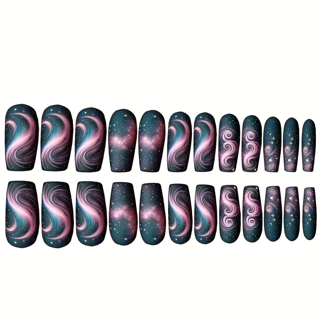 Artistic Galaxy-Themed Nail Enhancements Kalsten