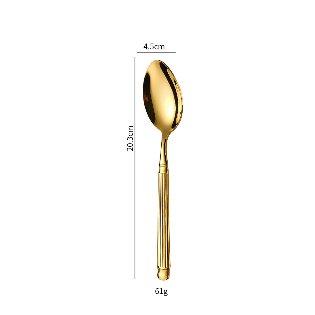 Elegant dessert spoon with exclusive surface design Kalsten