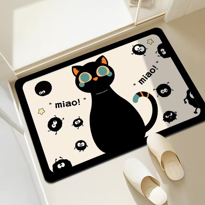 Fun Cat-Themed Bathroom Mat Kalsten