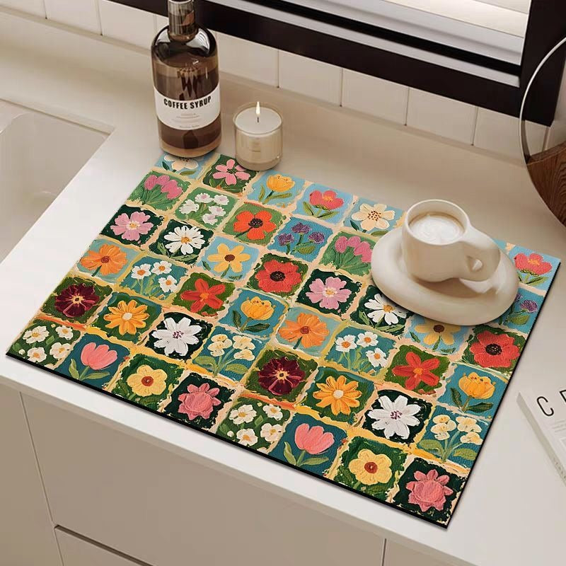 Decorative Floral Art Mat Kalsten