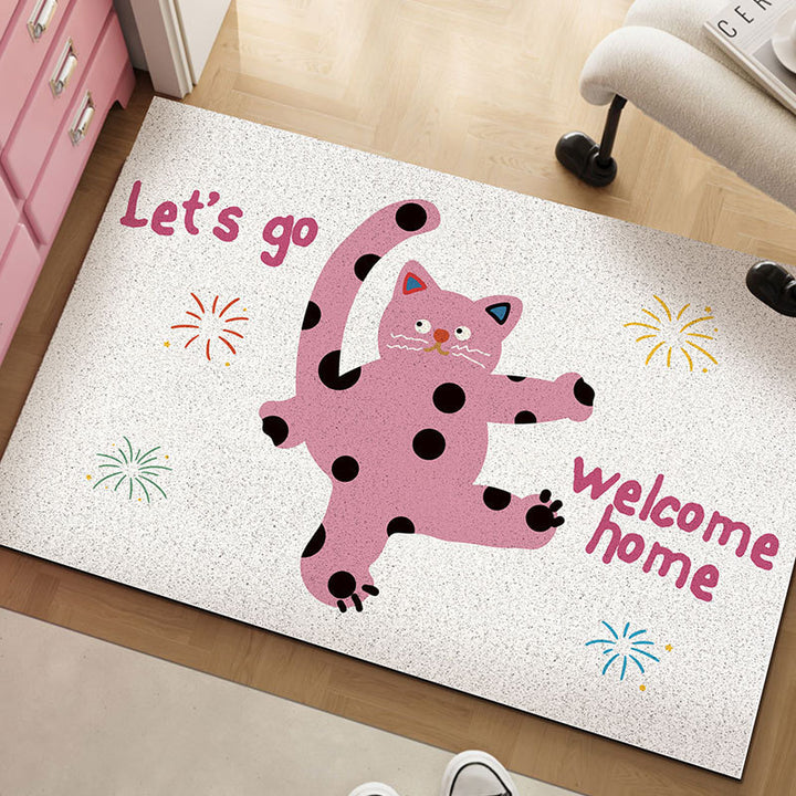 Playful Cat-Themed Decorative Mat Kalsten