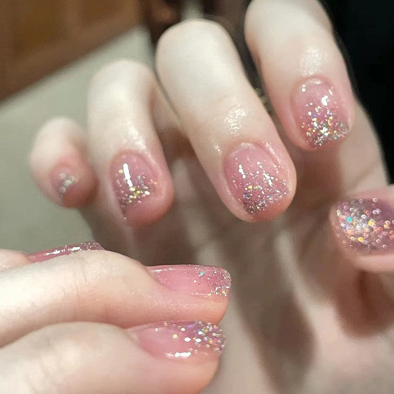 High-gloss artificial nails with rose effect Kalsten