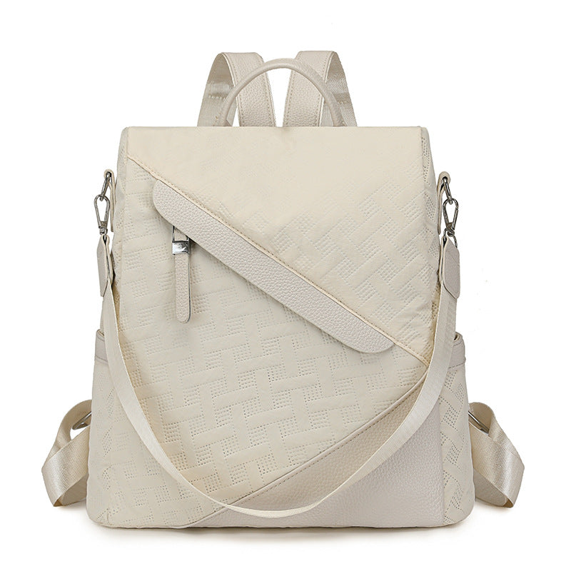 Elegant Textured Leather Backpack Kalsten