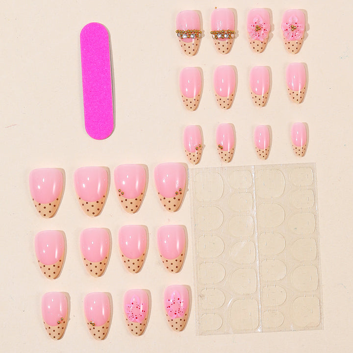 Floral Accent Gel Nail Art Kalsten