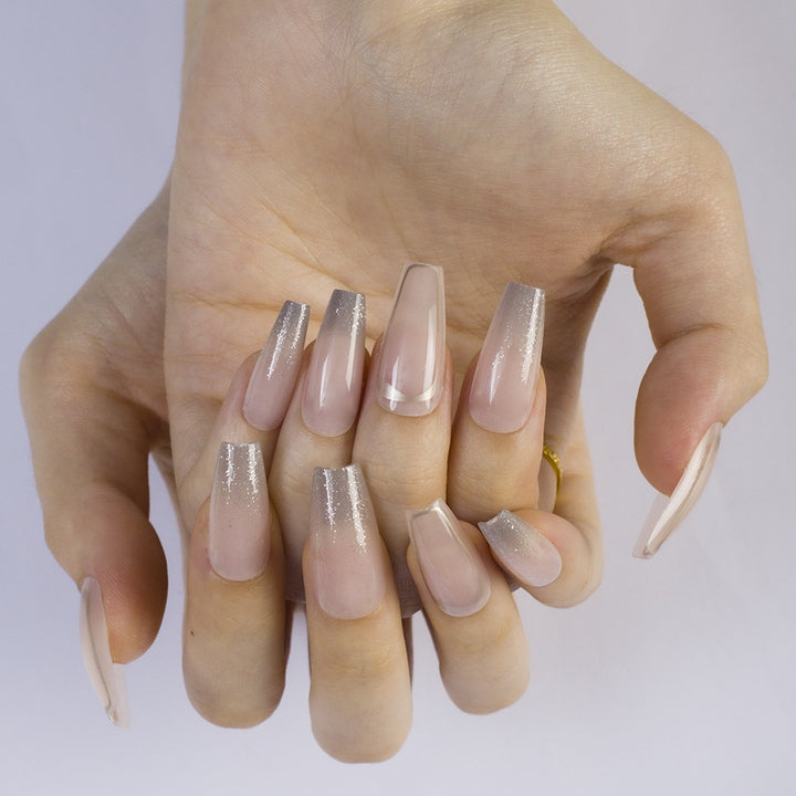 High-gloss artificial nails with rose effect Kalsten