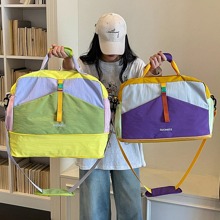 Colorful Multi-Pocket Travel Duffle Bag