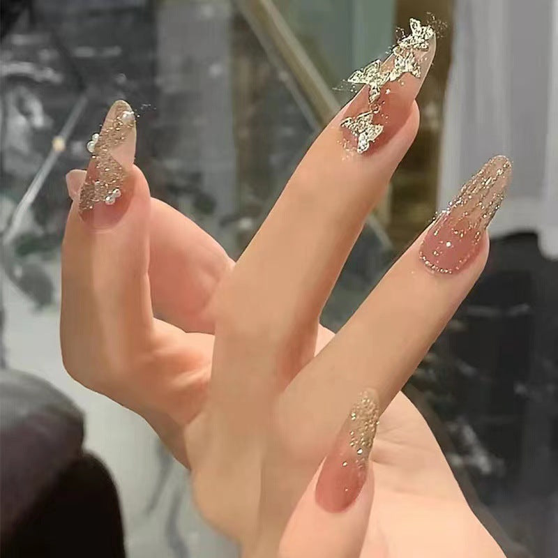 Glamorous artificial nails with sparkling accents Kalsten
