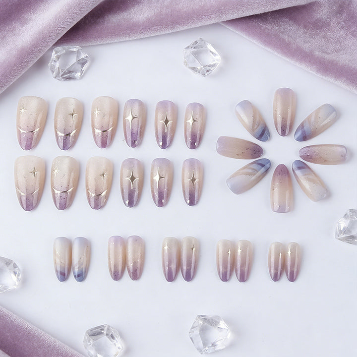 Gradient Glitter Press-On Nails Kalsten