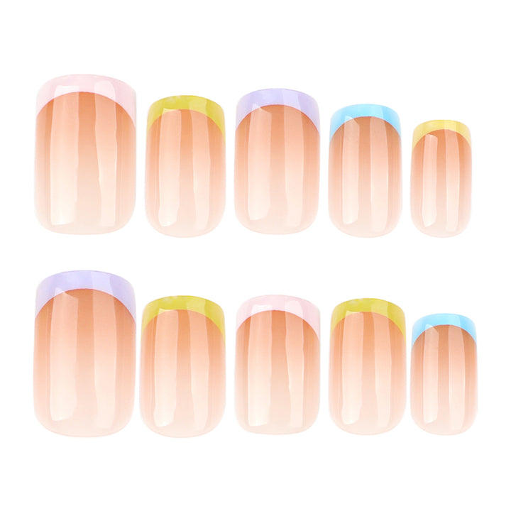 Creative nail extensions with colorful French tip Kalsten