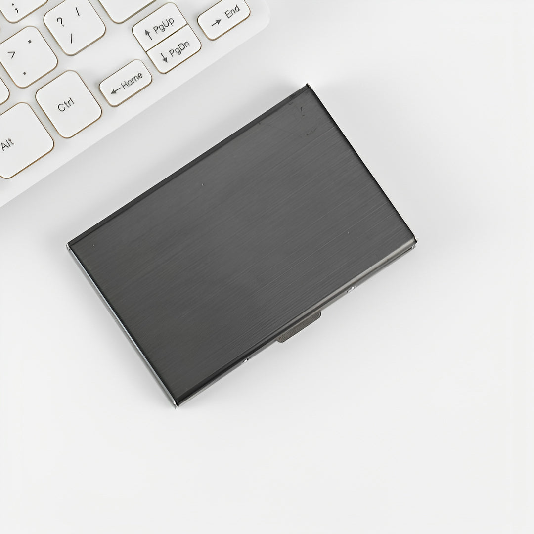 Sleek Aluminum Business Card Holder