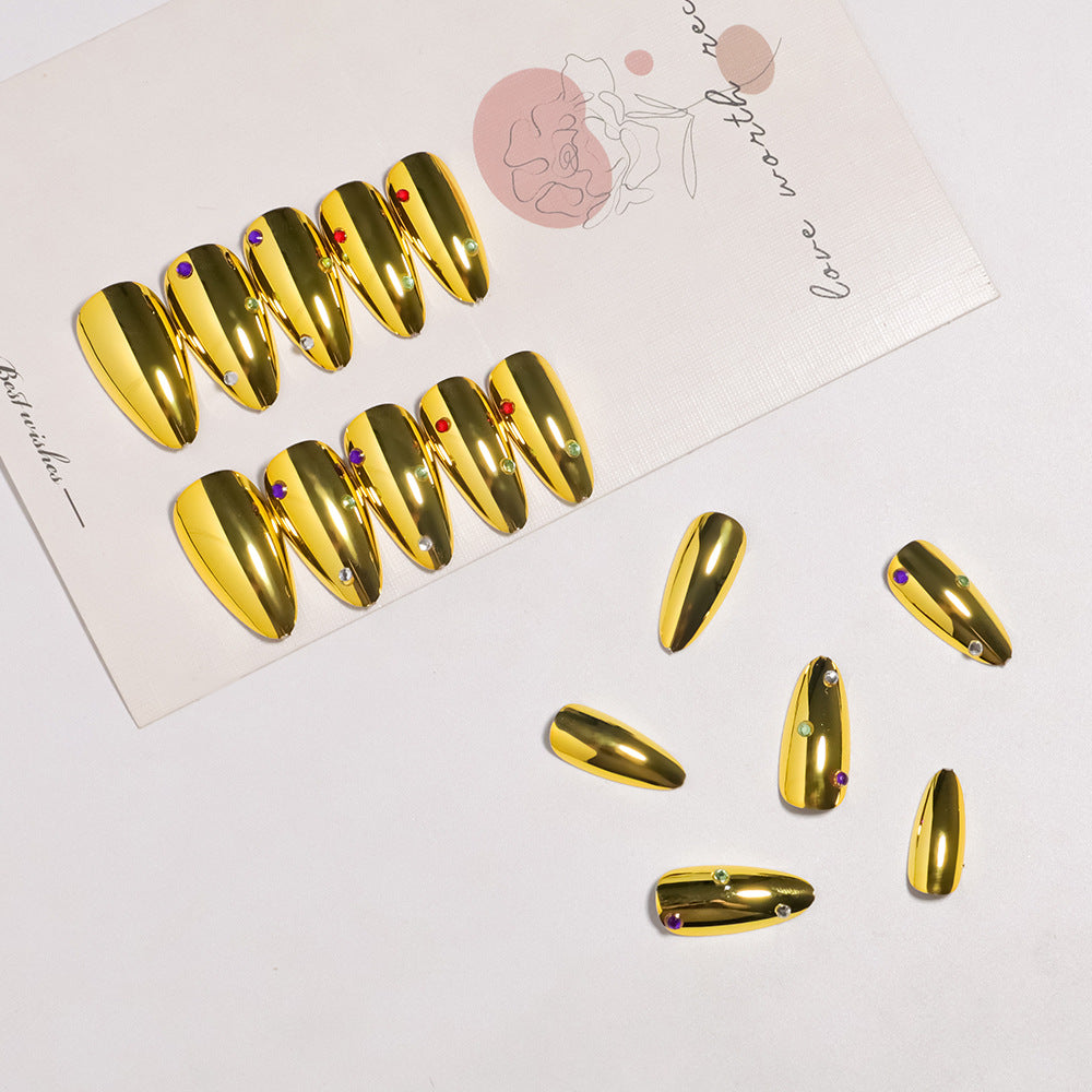 Glamorous Metallic Press-On Nail Set Kalsten