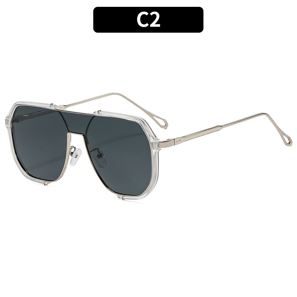 Bold Geometric Shield Sunglasses