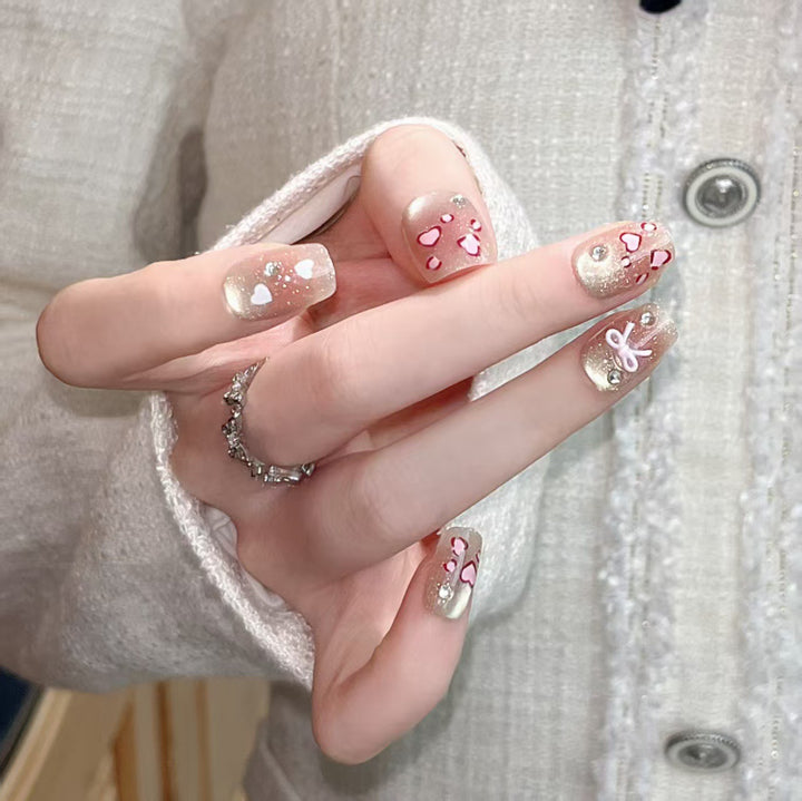 Elegant Foil and Floral Press-On Nail Set Kalsten