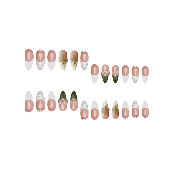 Elegant Floral Press-On Nail Art Kalsten
