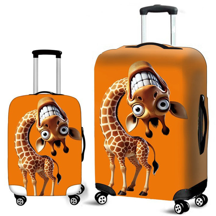 Unisex hard-shell travel suitcase with creative giraffe motif Kalsten