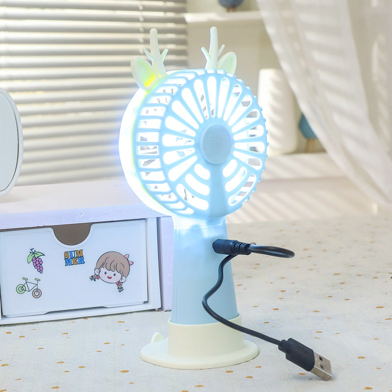 Portable USB Hand Fan with Integrated LED Light Kalsten