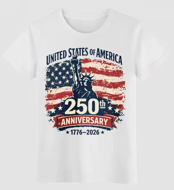 Men's nan patriotic graphic cotton crewneck T-shirt with vintage eagle emblem Kalsten