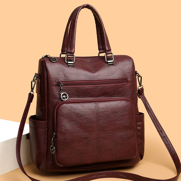 Stylish Multi-Functional Leather Backpack Kalsten