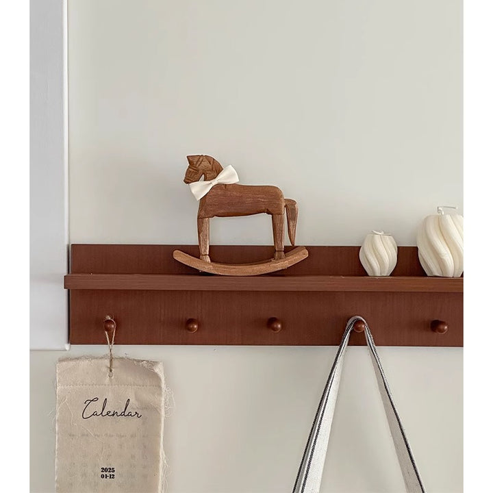 Wooden Rocking Horse Figurine