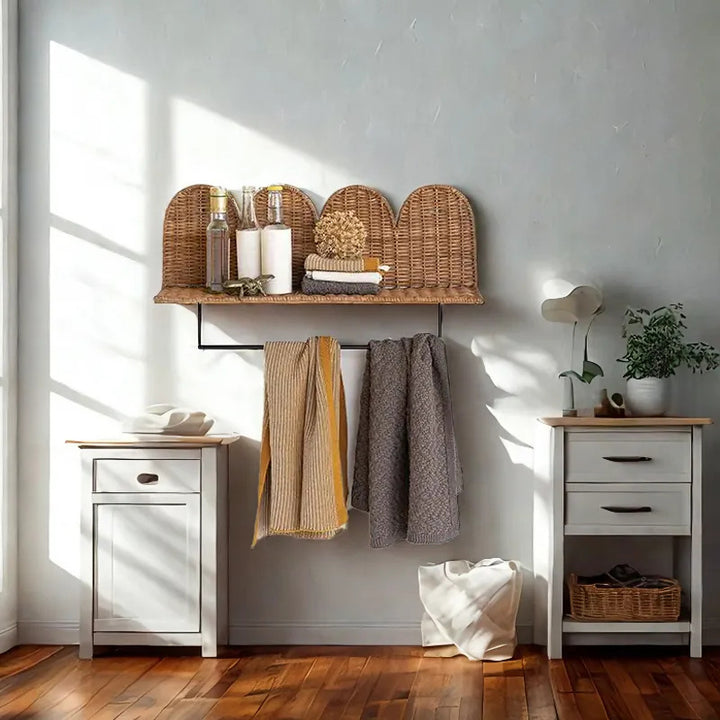 Wall shelf with woven design Kalsten