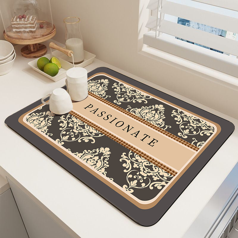 Elegant Mosaic Pattern Kitchen Mat Kalsten