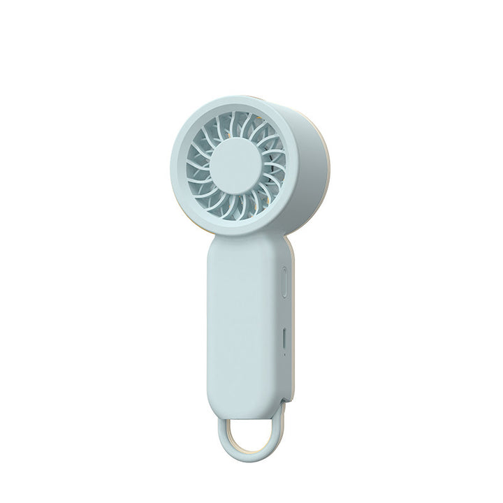 Unisex compact portable handheld fan with rechargeable battery quiet operation ergonomic handle and carrying strap Kalsten