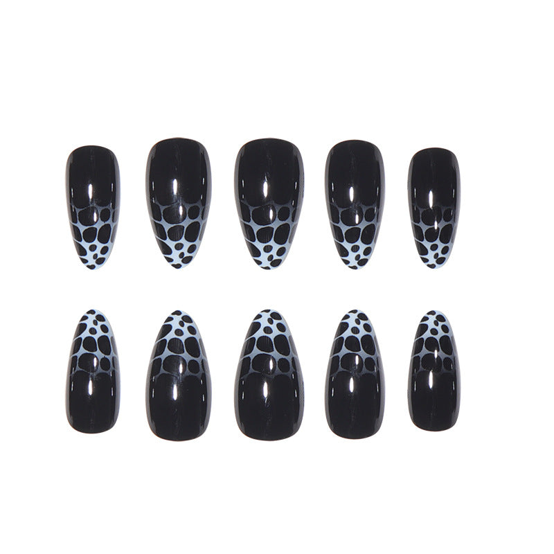 Stiletto Nail Art with Abstract Patterns Kalsten