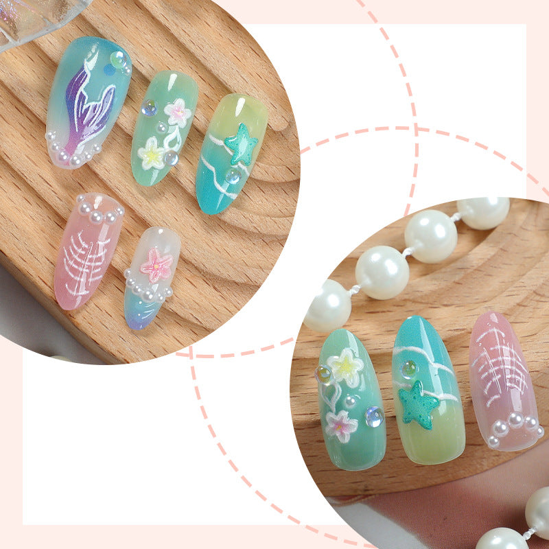 Artistic Underwater-Themed Press-On Nails kalsten