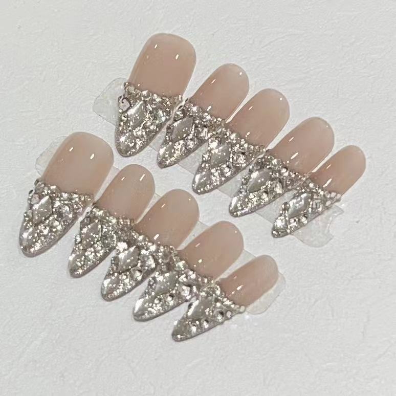 Rhinestone Stiletto Press-On Nail Set Kalsten