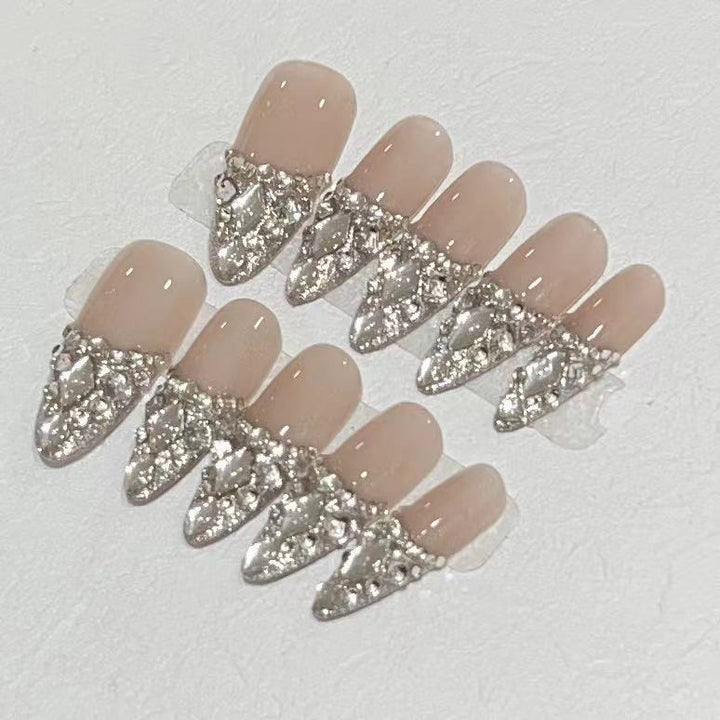 Rhinestone Stiletto Press-On Nail Set Kalsten