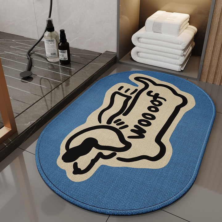 Adorable Dog-Themed Non-Slip Bath Mat