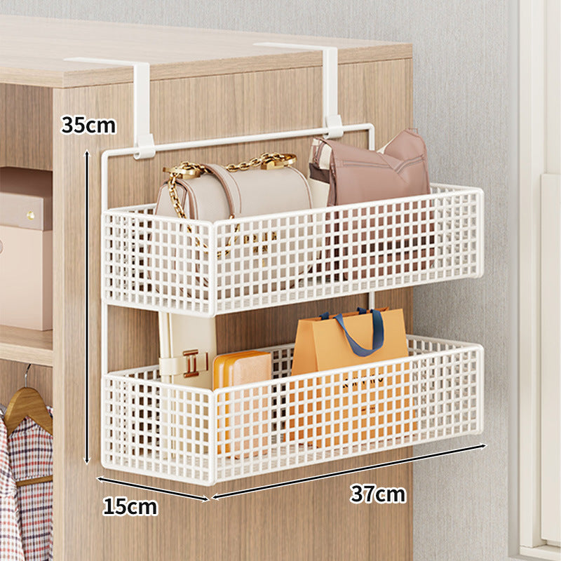 Overdoor Mesh Storage Organizer with Hooks