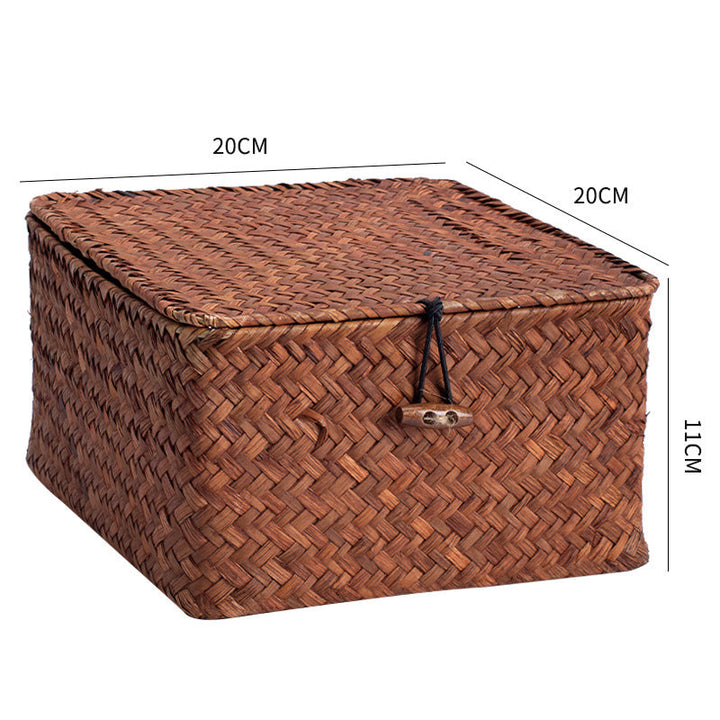 Handwoven Storage Box with Lid Kalsten
