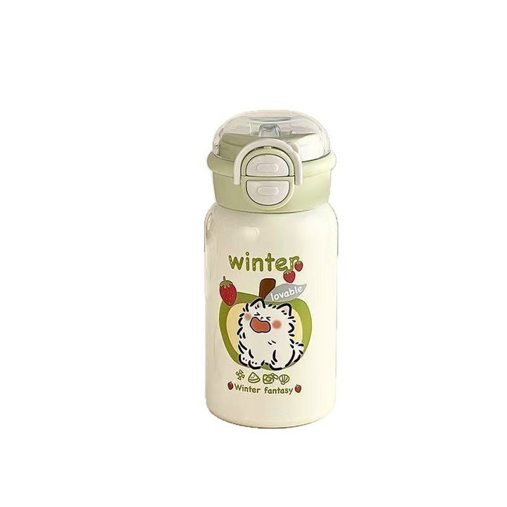 Ladies drinking bottle with cute animal design and innovative closure system Kalsten