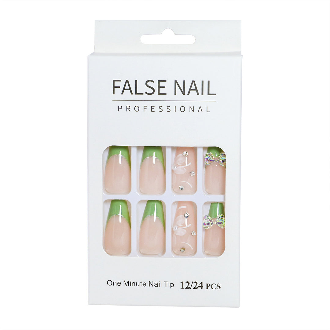 Decorative Press-On Nail Set with 3D Accents Kalsten