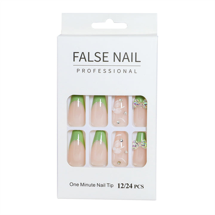Decorative Press-On Nail Set with 3D Accents Kalsten