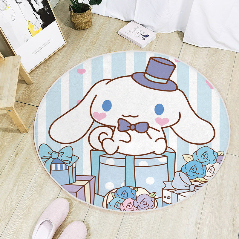 Cute Cartoon Bunny-Themed Area Rug