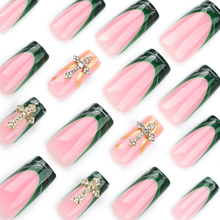 Artful Nail Extensions with Luxurious Decorative Design Kalsten