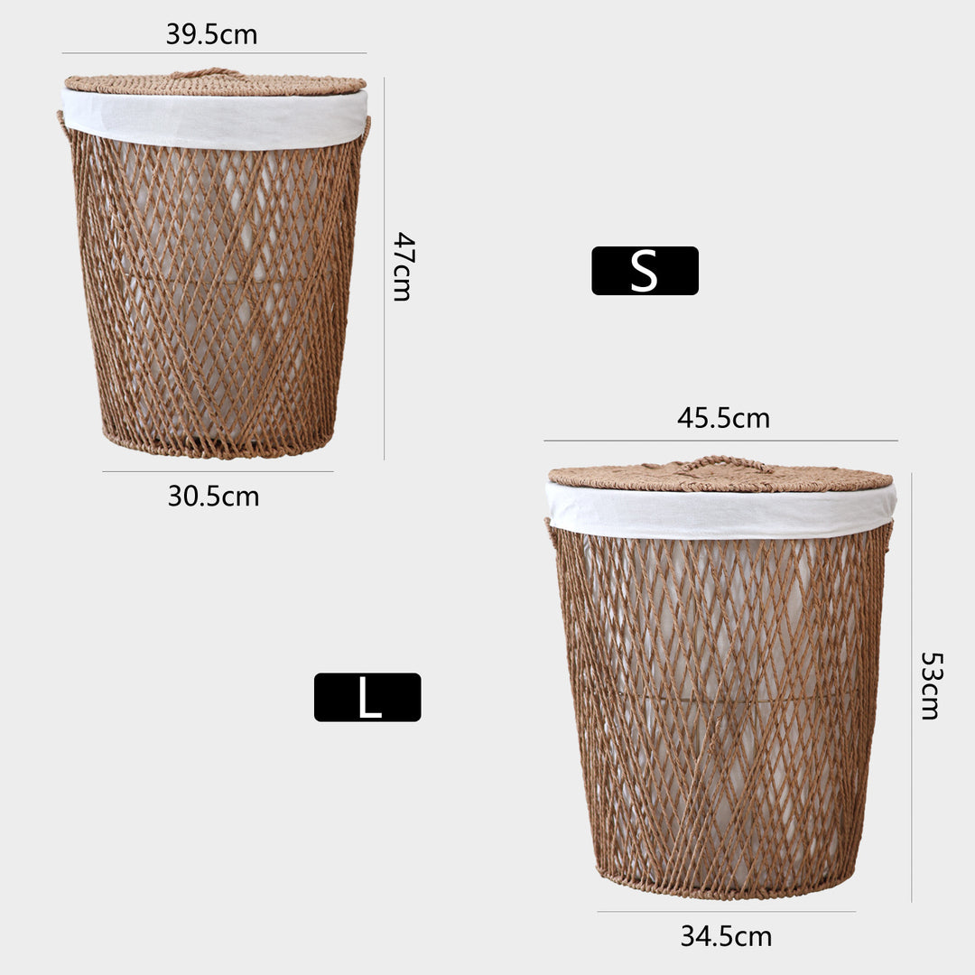 Decorative laundry basket with lid Kalsten